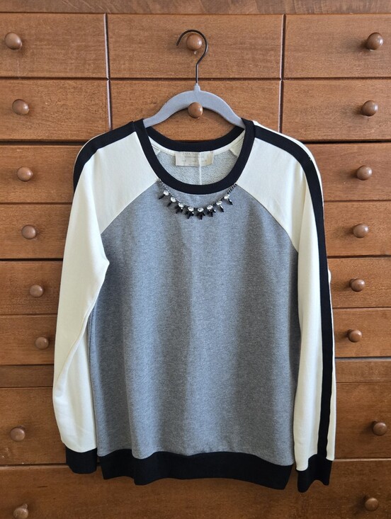 Zara Tops - Zara Colorblock Crewneck Sweatshirt Sz Medium